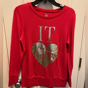 Total Girl Red Heart Top. SiE 14.4-16.5 Plus.